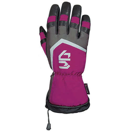 Ladies Nylon &amp; Leather Gloves